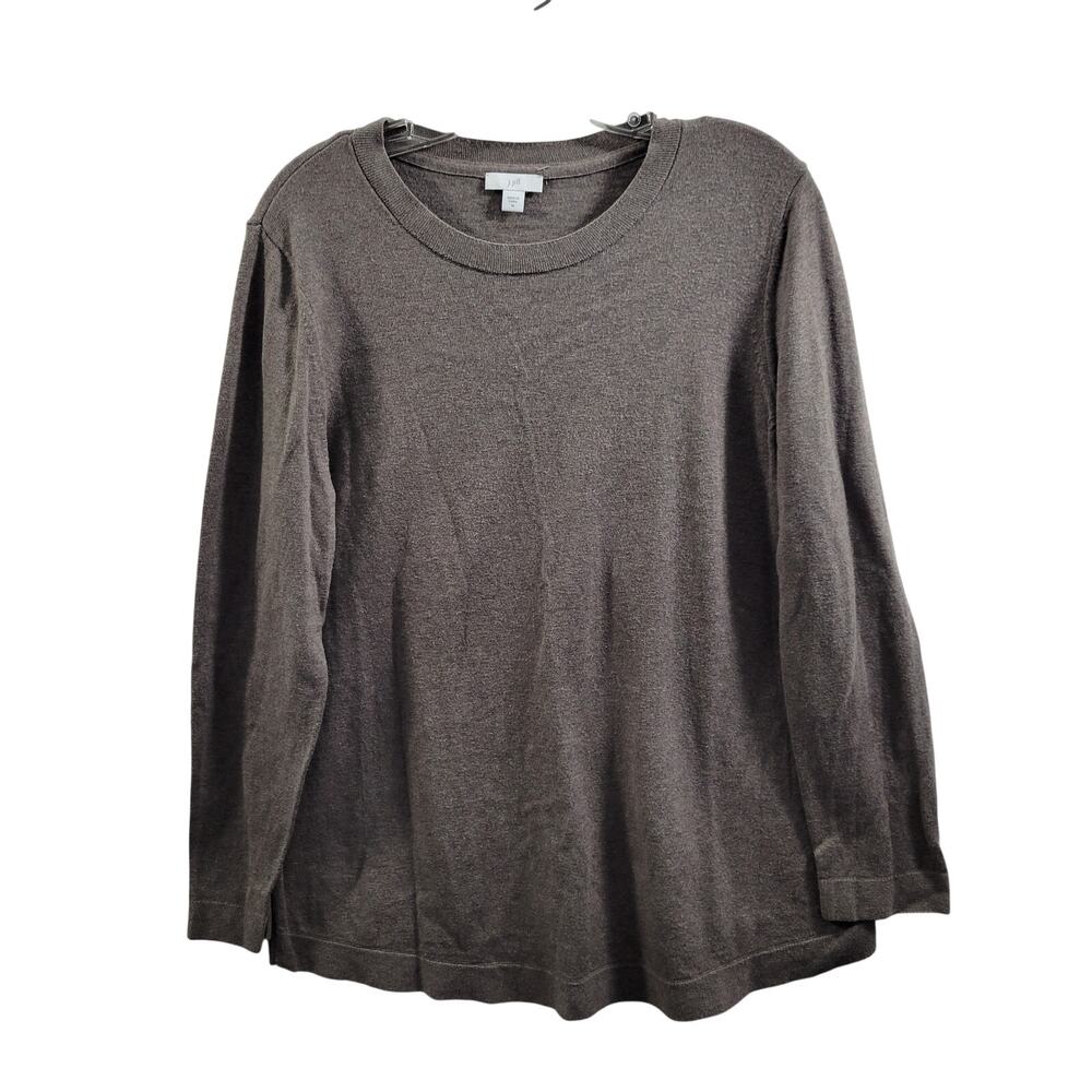 J. Jill Brown Long Sleeve Light Weight Sweater Size M 11424-0615